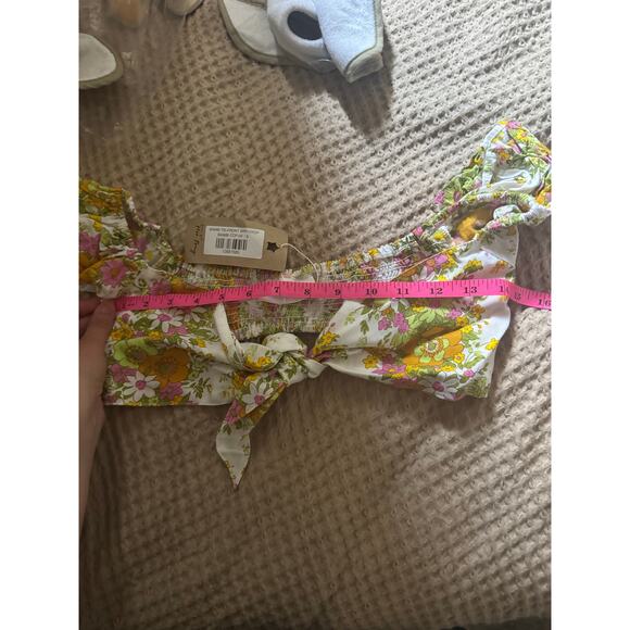 NWT Her Pony The Label Bambi Tie Front Floral Crop Top Size 6 - Picture 6 of 7